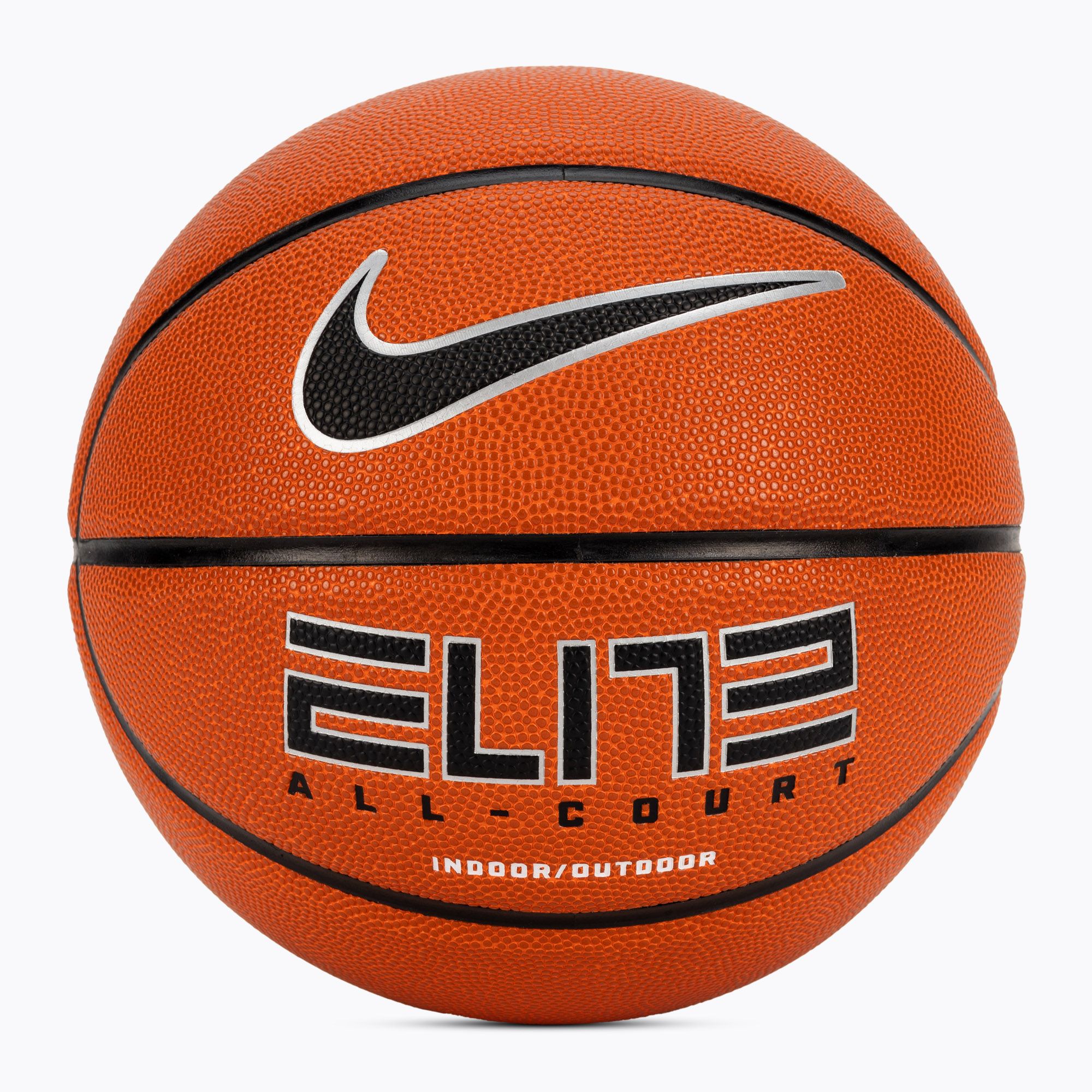 Piłka do koszykówki Nike Elite All Court 8P 2.0 Deflated amber/black/metallic silver rozmiar 6