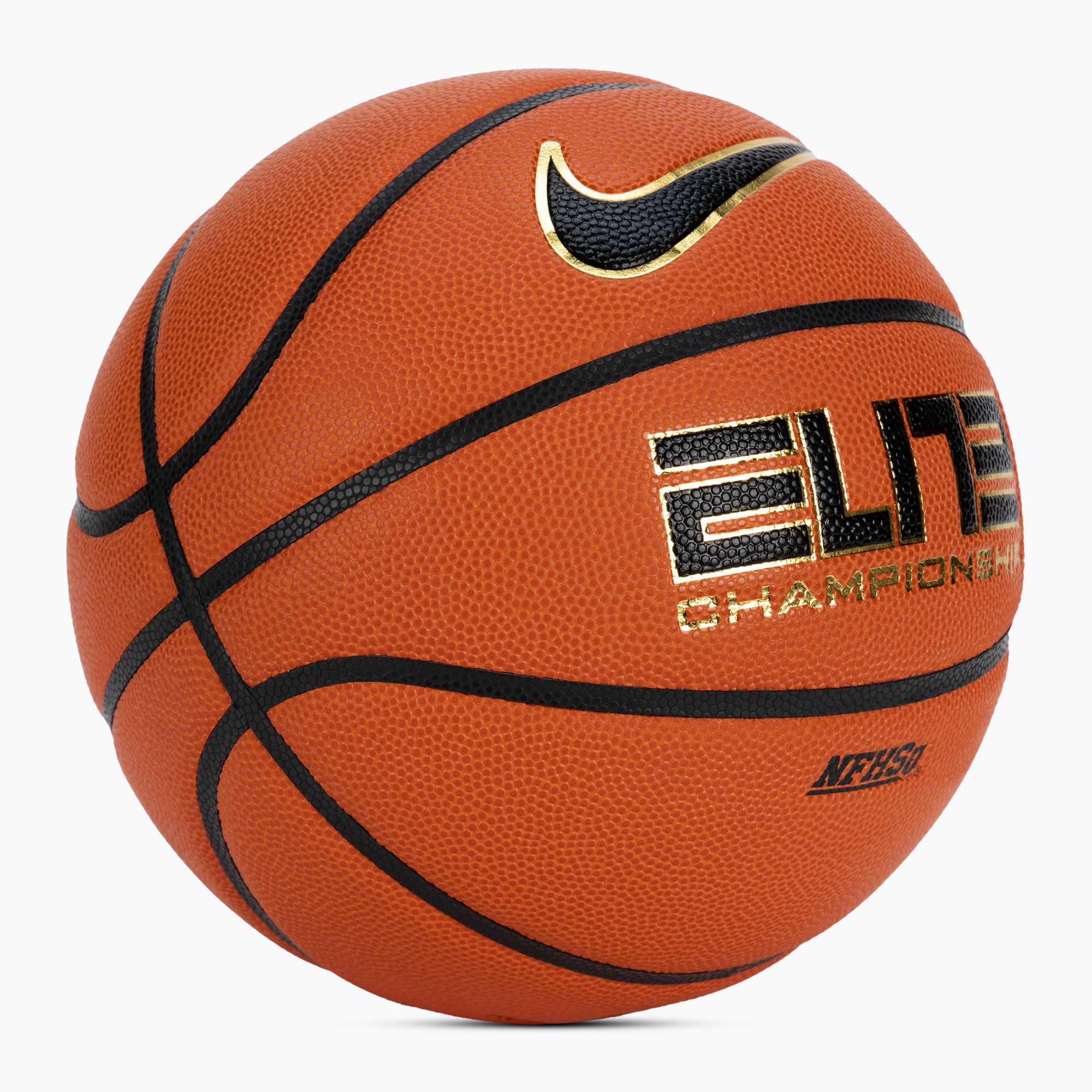 Piłka do koszykówki Nike Elite Championship 8P 2.0 Deflated amber/black/metallic gold rozmiar 6 zdjęcie nr 2