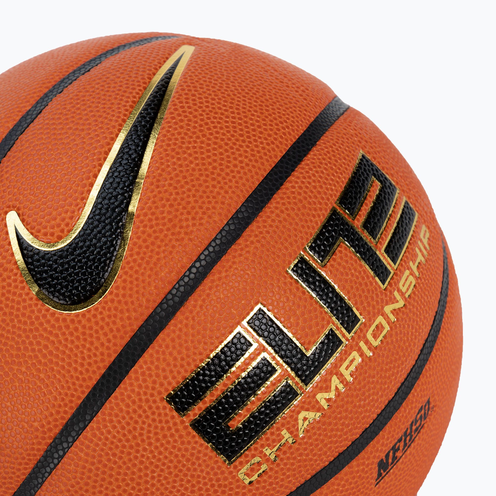 Piłka do koszykówki Nike Elite Championship 8P 2.0 Deflated amber/black/metallic gold rozmiar 6 zdjęcie nr 3
