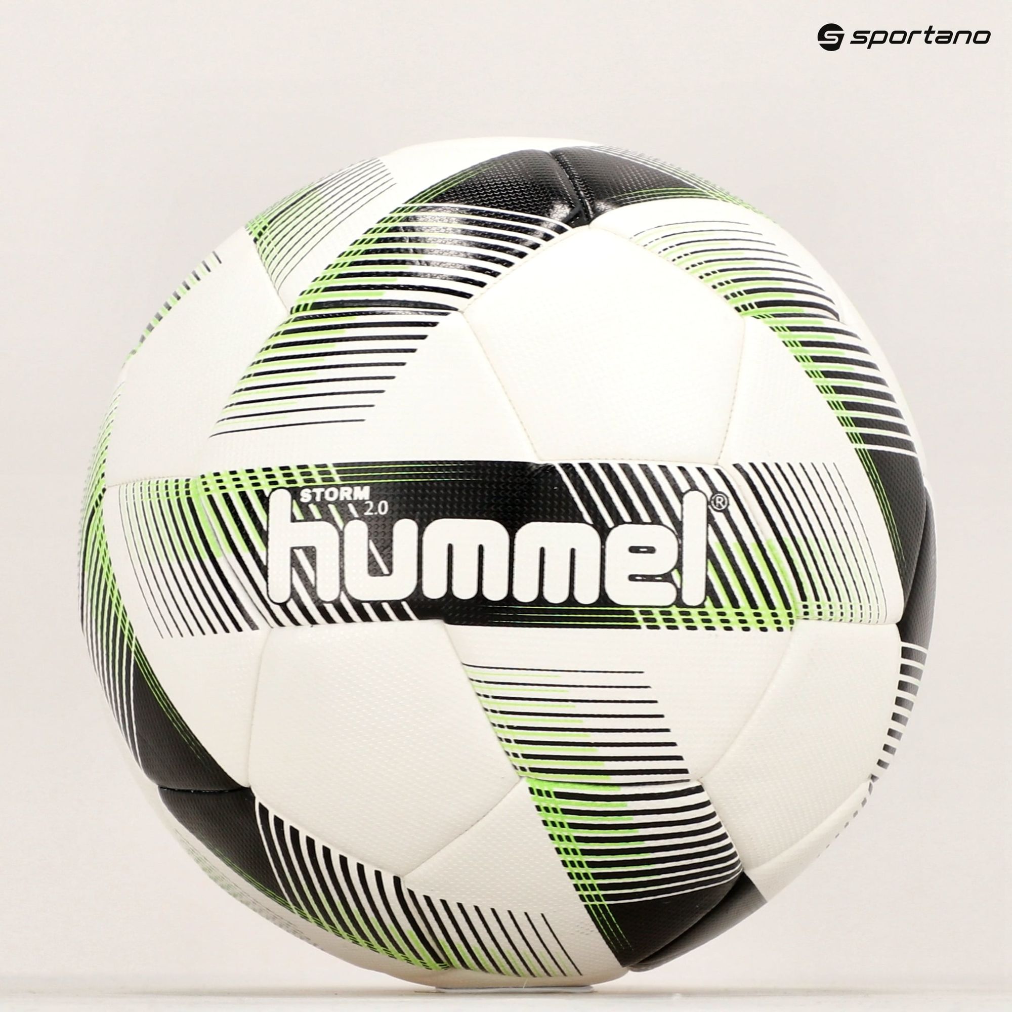Piłka do piłki nożnej Hummel Storm 2.0 FB white/black/green rozmiar 5 zdjęcie nr 5