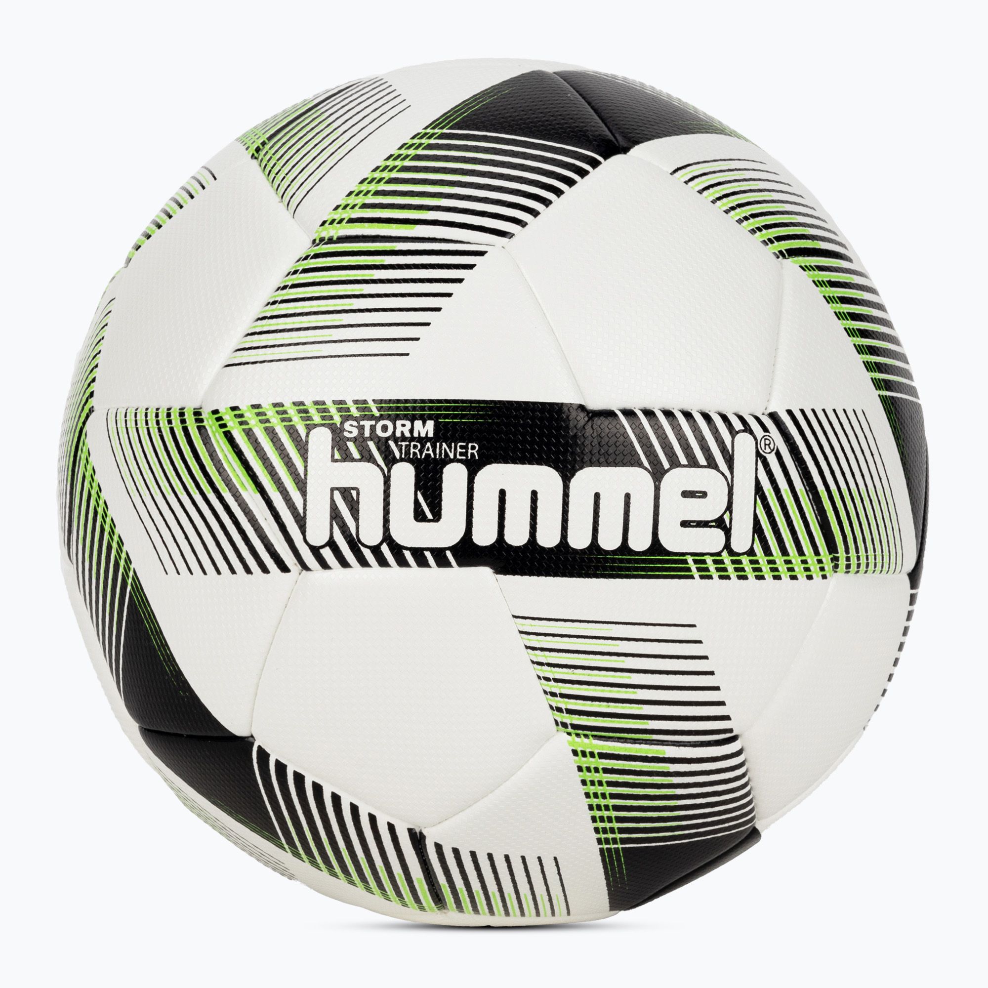Piłka do piłki nożnej Hummel Storm Trainer FB white/black/green rozmiar 5