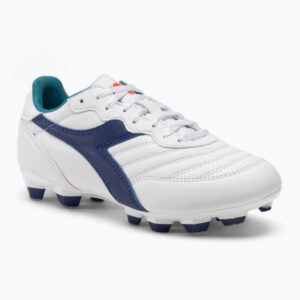 Buty piłkarskie dziecięce Diadora Brasil 2 R LPU JR white/navy