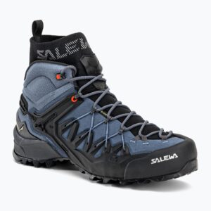 Buty podejściowe męskie Salewa Wildfire Edge Mid GTX czarno-niebieskie 00-0000061350