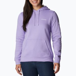 Bluza trekkingowa damska Columbia Trek Graphic Hooded frosted purple/white logo