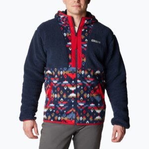 Bluza trekkingowa męska Columbia Backbowl Sherpa coll navy/coll navy rocky mtn print