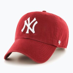 Czapka z daszkiem 47 Brand MLB New York Yankees CLEAN UP razor red