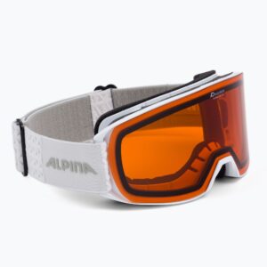 Gogle narciarskie Alpina Nakiska white matt/orange