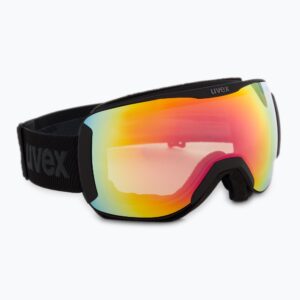 Gogle narciarskie UVEX Downhill 2100 V black mat/mirror rainbow variomatic/clear 55/0/391/2030