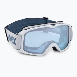 Gogle narciarskie UVEX Elemnt FM white mat/mirror silver blue 55/0/640/1030