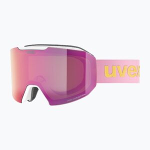 Gogle narciarskie UVEX Evidnt Attract We CV S2 white matt/mirror rose/contr green/clear