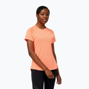Koszulka do biegania damska New Balance Top Impact Run pomarańczowa WT21262ODR