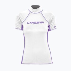 Koszulka do pływania damska Cressi Rash Guard S/SL white/lilac