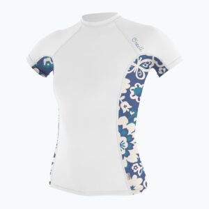 Koszulka do pływania damska O'Neill Side Print Rash Guard hx2 white/christina floral