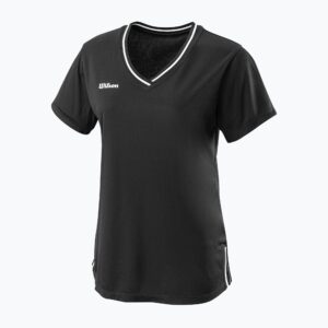 Koszulka tenisowa damska Wilson Team II V-Neck czarna WRA795301