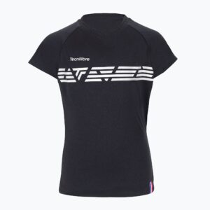 Koszulka tenisowa dziecięca Tecnifibre Airmesh czarna 22LAF2 F2