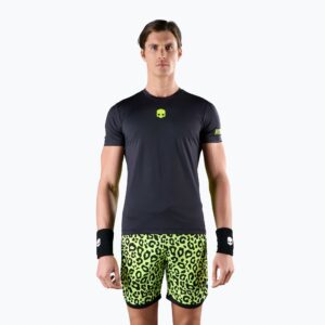 Koszulka tenisowa męska HYDROGEN Panther Tech Tee black/yellow