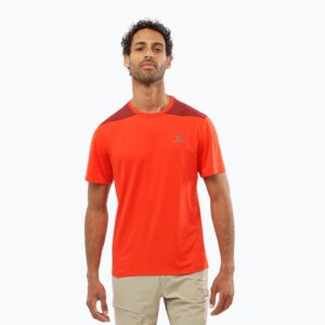 Koszulka trekkingowa męska Salomon Outline SS czerwona LC1715200