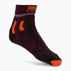 Skarpety trailowe męskie X-Socks Trail Run Energy bordowo-pomarańczowe RS13S19U-O003