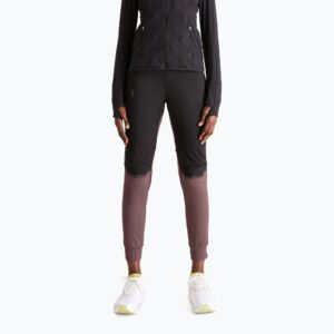Spodnie do biegania damskie On Running grape/black