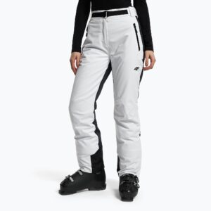 Spodnie narciarskie damskie 4F SPDN006 white