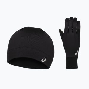 Zestaw czapka + rękawiczki ASICS Running Pack performance black