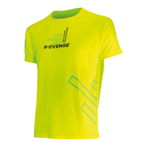 Koszulka z krótkim rękawem męska Fitness Running Cardio żółta