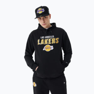 Bluza męska New Era Team Script OS Hoody Los Angeles Lakers black