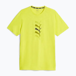 Koszulka treningowa męska PUMA Graphic Tee Fit yellow burst