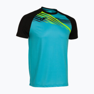 Koszulka do biegania męska Joma Elite X fluor turquoise/black