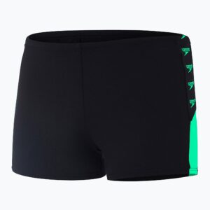 Bokserki kąpielowe męskie Speedo Boom Logo Splice black/fake green
