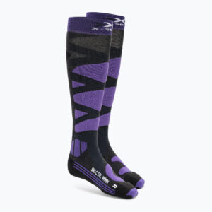 Skarpety narciarskie damskie X-Socks Ski Control 4.0 charcoal melange/purple