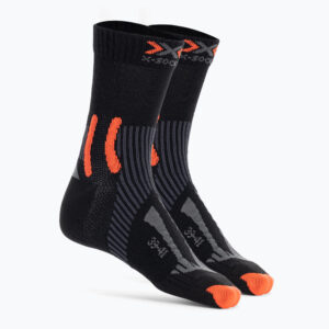Skarpety do biegania X-Socks Winter Run 4.0 black/dark grey melange/x-orange