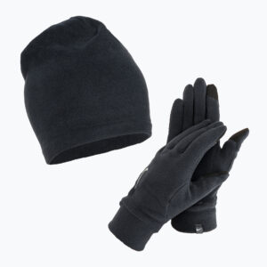 Zestaw czapka + rękawiczki męskie Nike Fleece black/black/silver
