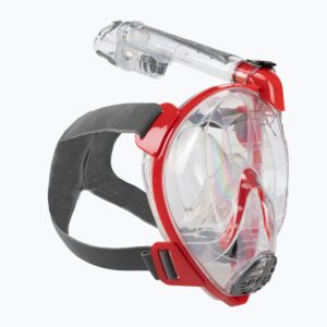 Maska pełnotwarzowa do snorkelingu Cressi Duke Dry Full Face clear/red