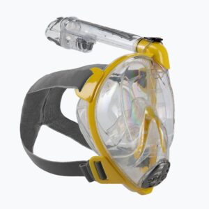Maska pełnotwarzowa do snorkelingu Cressi Duke Dry Full Face clear/yellow